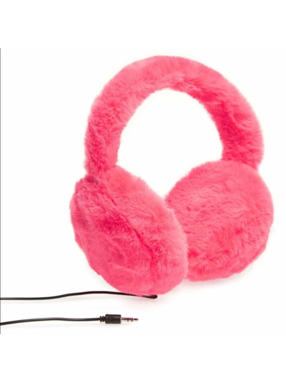 NWT Jane & Berry pink faux fur ear muffs‎ headphone